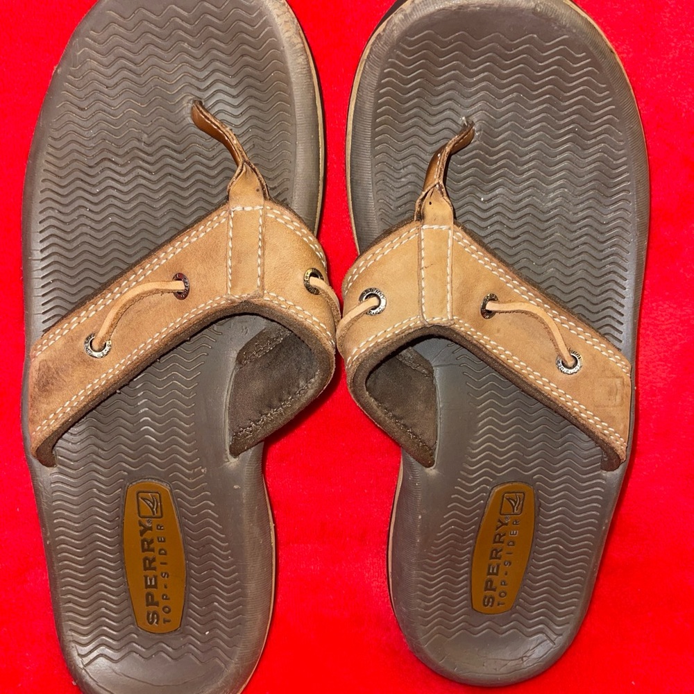 SPerry Men’s top-Sider outer bank thong Sandals.
